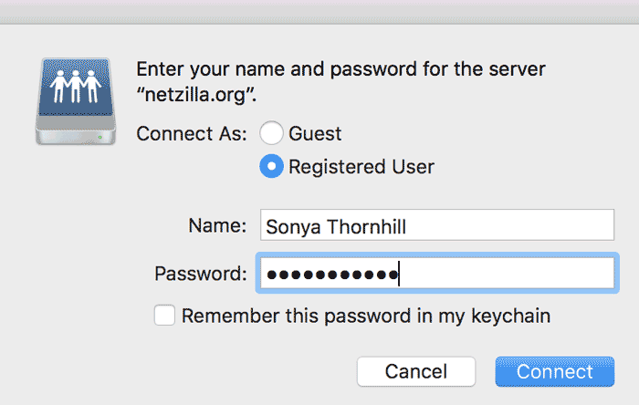 Username and Password